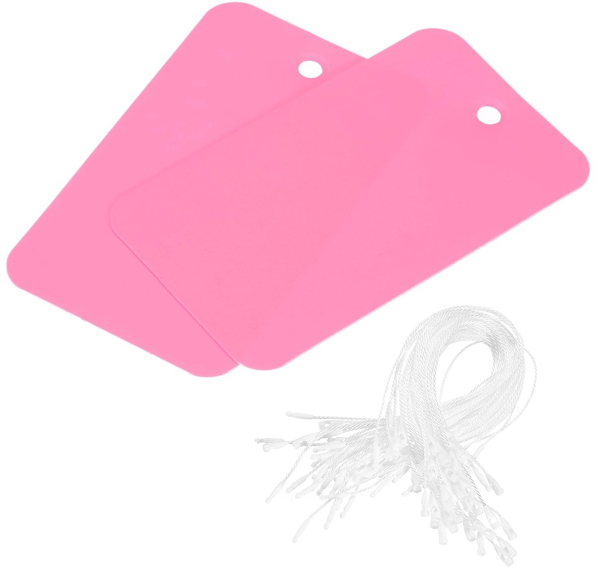 Dailygoods - Waterdichte Hanglabels met Touw - 50 Stuks - Pink