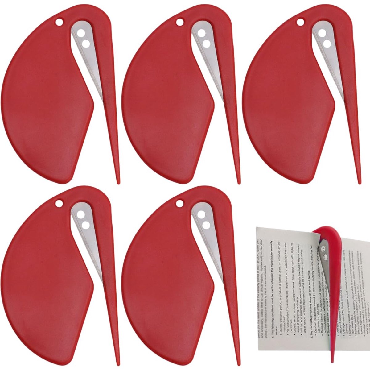 Dailygoods - Efficiënte Briefopener met Stalen Mes - 5 Stuks Foil Cutter en Foil Knife