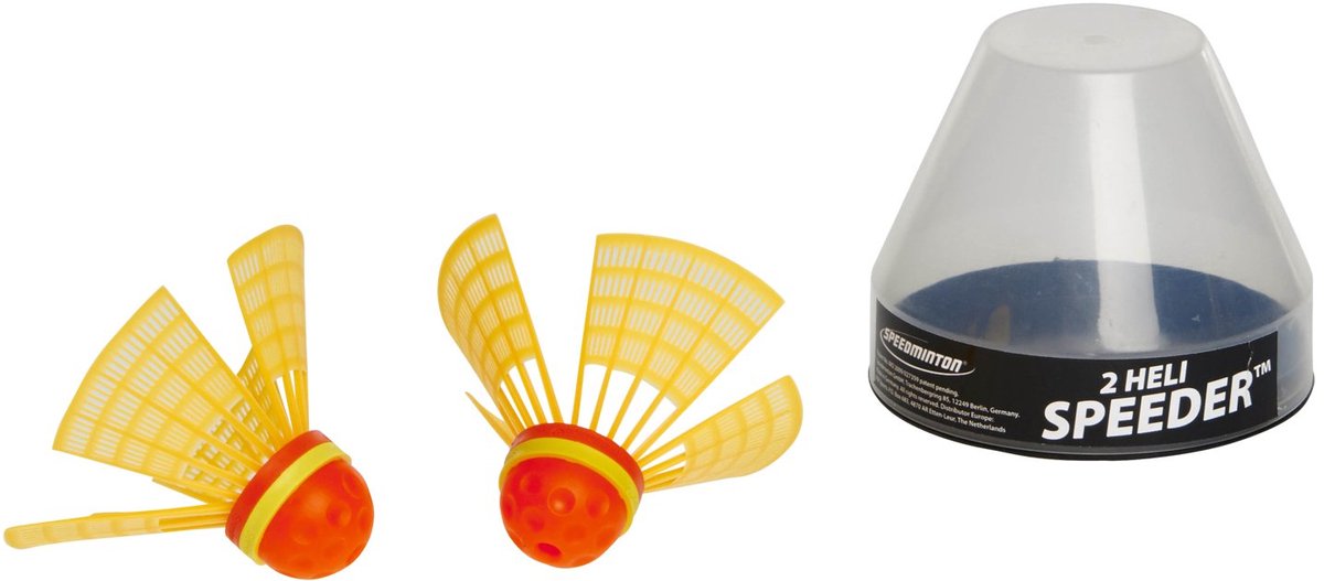 Dailygoods- Speedminton Shuttle - Set van 2 - Uniseks - Voor jongeren - Innovatieve vierdelige veerjurk - Geschikt voor korte afstanden - Crossminton