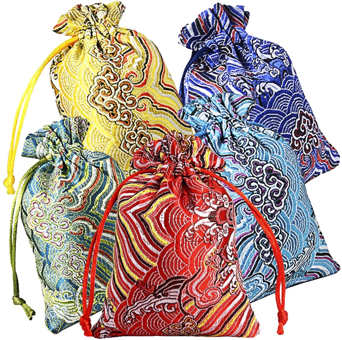 Dailygoods - Zijde Brokaat Sieraden Pouch Tas voor Bruiloften en Feesten