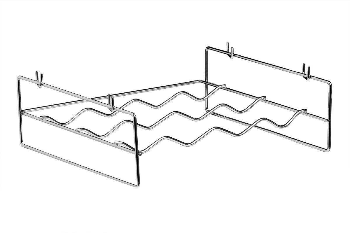 Dailygoods - Chrome Wijnrek voor 4 Flessen - Modern Design en Compact Formaat