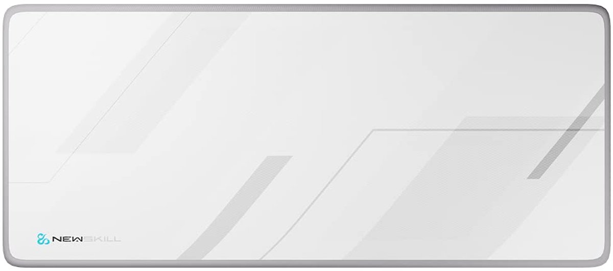 SnelShoppen - XXL Gaming-muismat, Jacquard-stofoppervlak, Antislip Rubberen Basis, Bureauonderlegger voor Precisie en Snelheid, Wit, 1160 x 560 x 3 mm