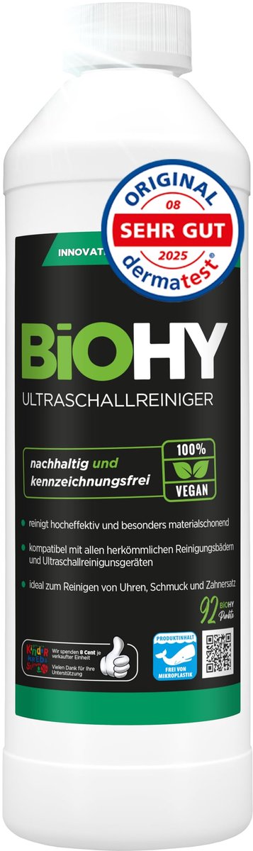 SnelShoppen - BiOHY Ultrasone Reiniger 500ml | Intensieve en Milde Reiniging voor Glazen, Goud, Munten en Sieraden | Concentrate voor Ultrasoonbad
