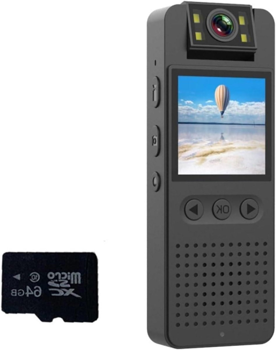 Mini Body Camera - Draagbare Camera Body Cam - Beveiliging Opnemen - Infrarood Nachtzicht