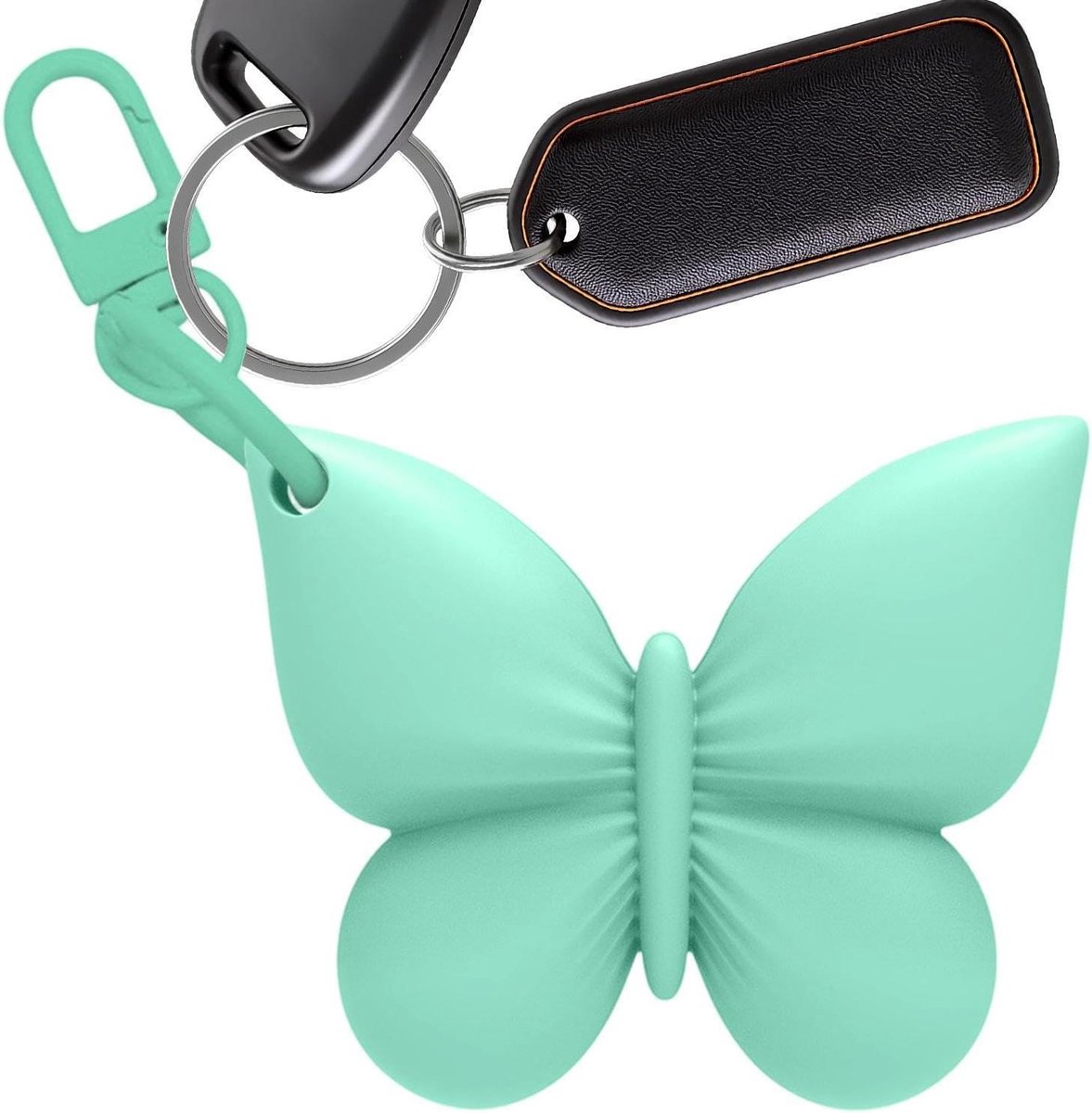 Lipgloss Houder - Balsem Sleutelhanger - Lippenbalsem Meenemen - Siliconen Beschermhoes - 8 cm - Vlindervorm