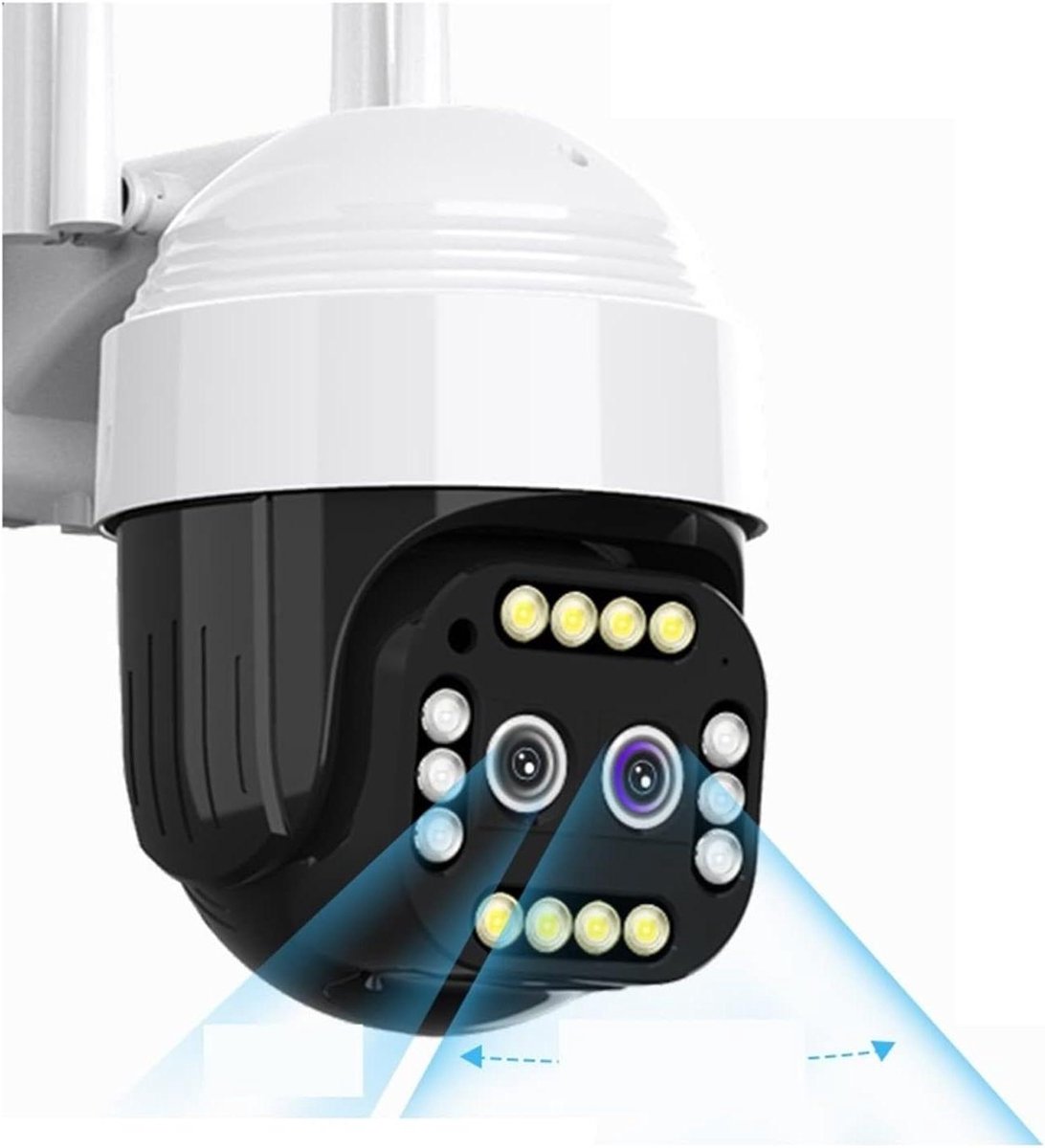 Beveiligingscamera 5MP - IP Camera PTZ - Huisbewaking - Dubbele lens - 1080P - E