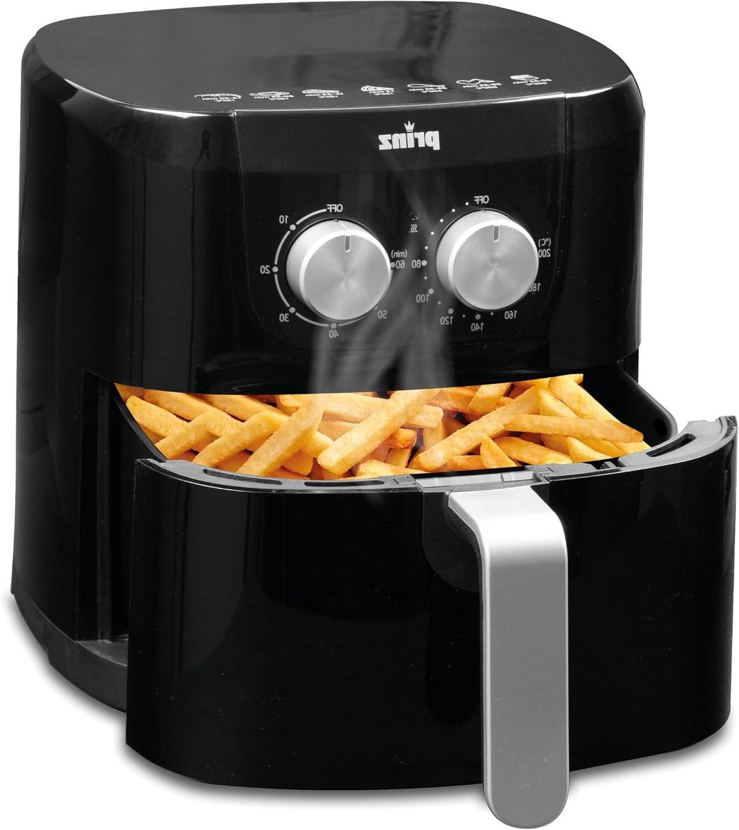 Heteluchtfriteuse Airfryer Frituurpan Gezond Frituren Vetvrij Frituren 4 Liter Zwart