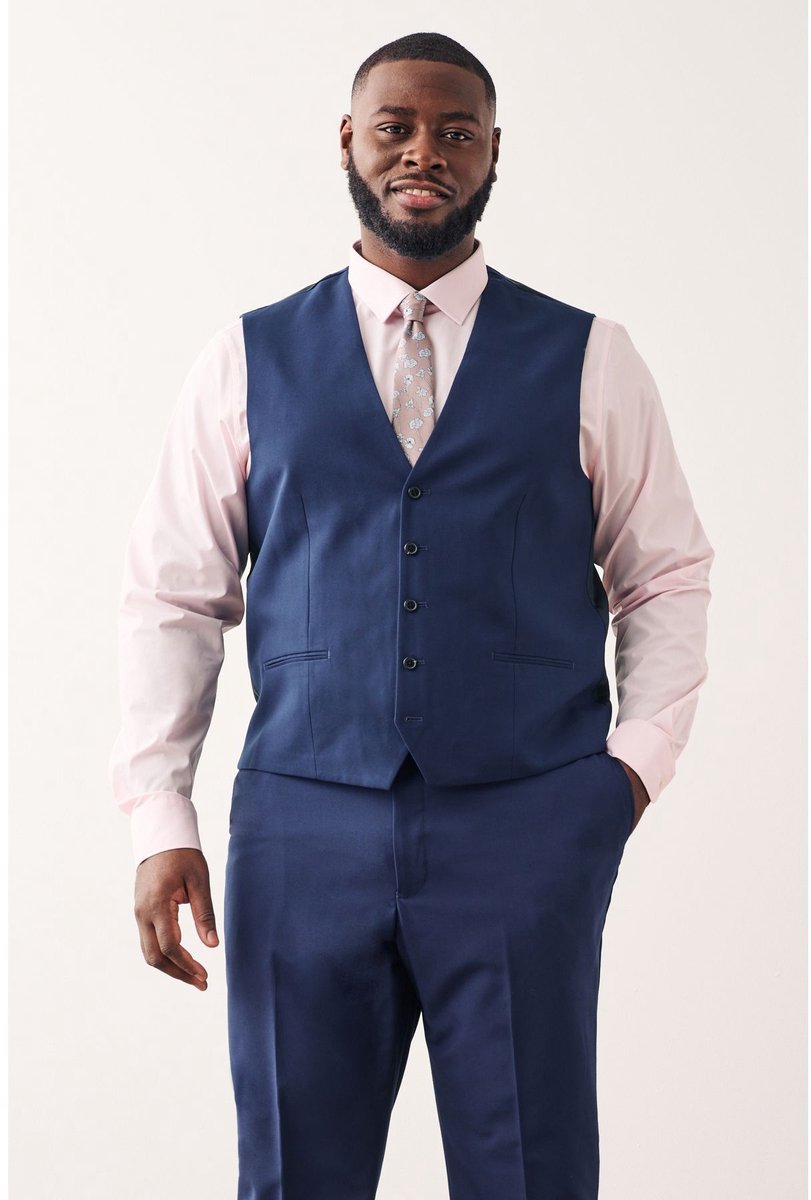 Next - Heren - Gilet met standaard pasvorm - Blauw