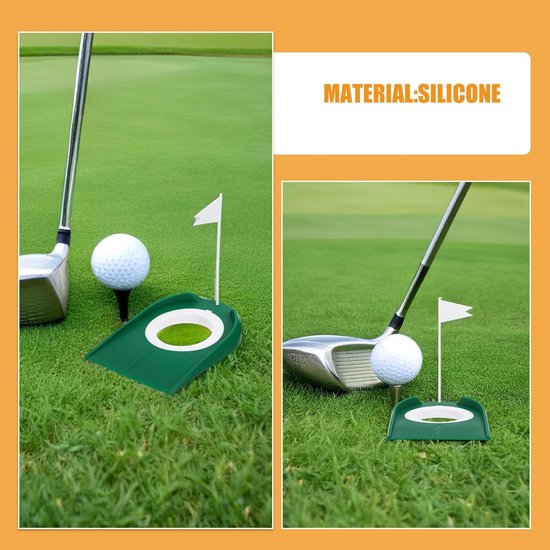 Golf Putting Set - Putting Trainer - Golf Vaardigheden Verbeteren - Afneembare Oefenbekers - 18 x 13.3 cm - Groen van GOLF — afbeelding 4