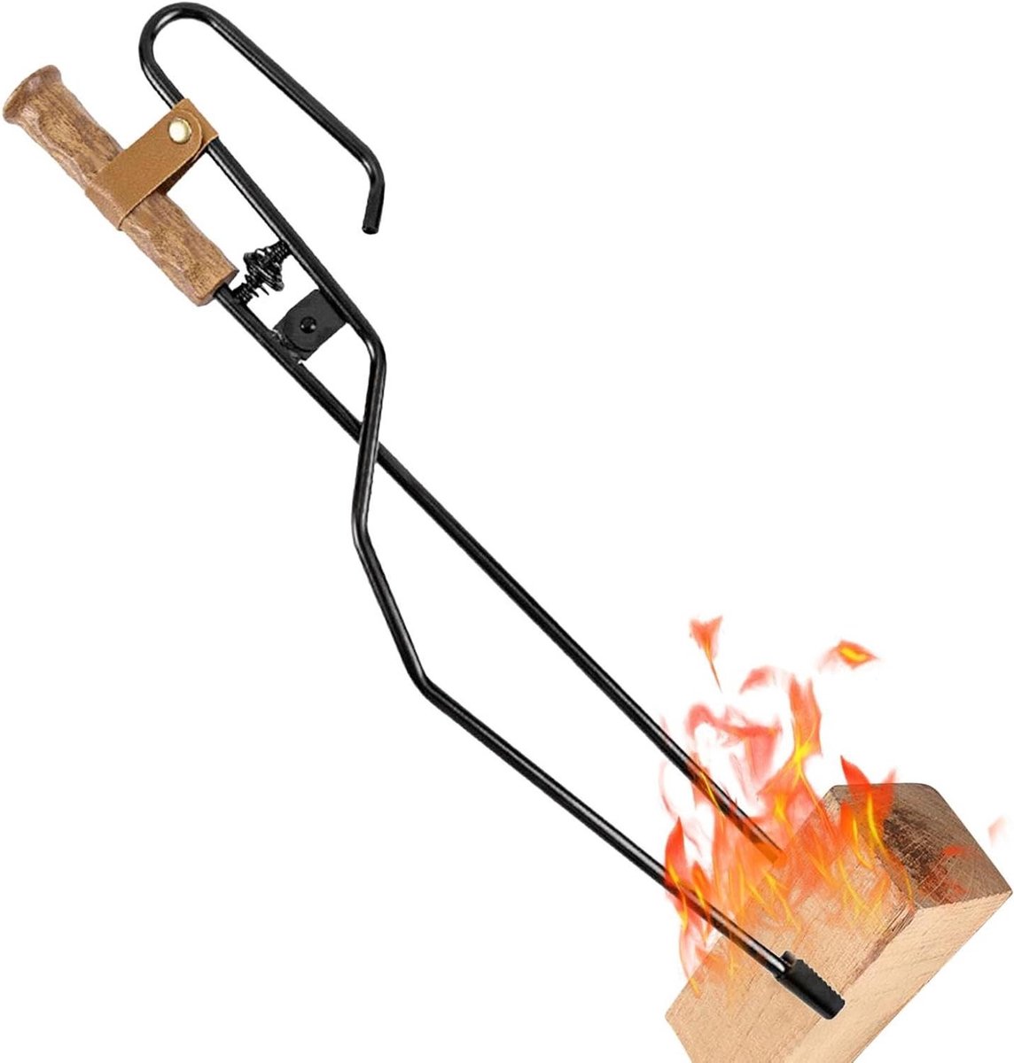 Vuurkorf Tang - Houtgrijper Vuurgereedschap - Kampvuur Beheersen - Ergonomisch Ontwerp - 50.5 cm - Meerkleurig