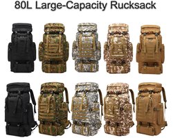 SnelShoppen - Qiantull Wandelrugzak 80L - Grote Trekkingrugzak voor Outdoor, Camping, Sport en Reizen - Universele Dagrugzak voor Mannen en Vrouwen -
