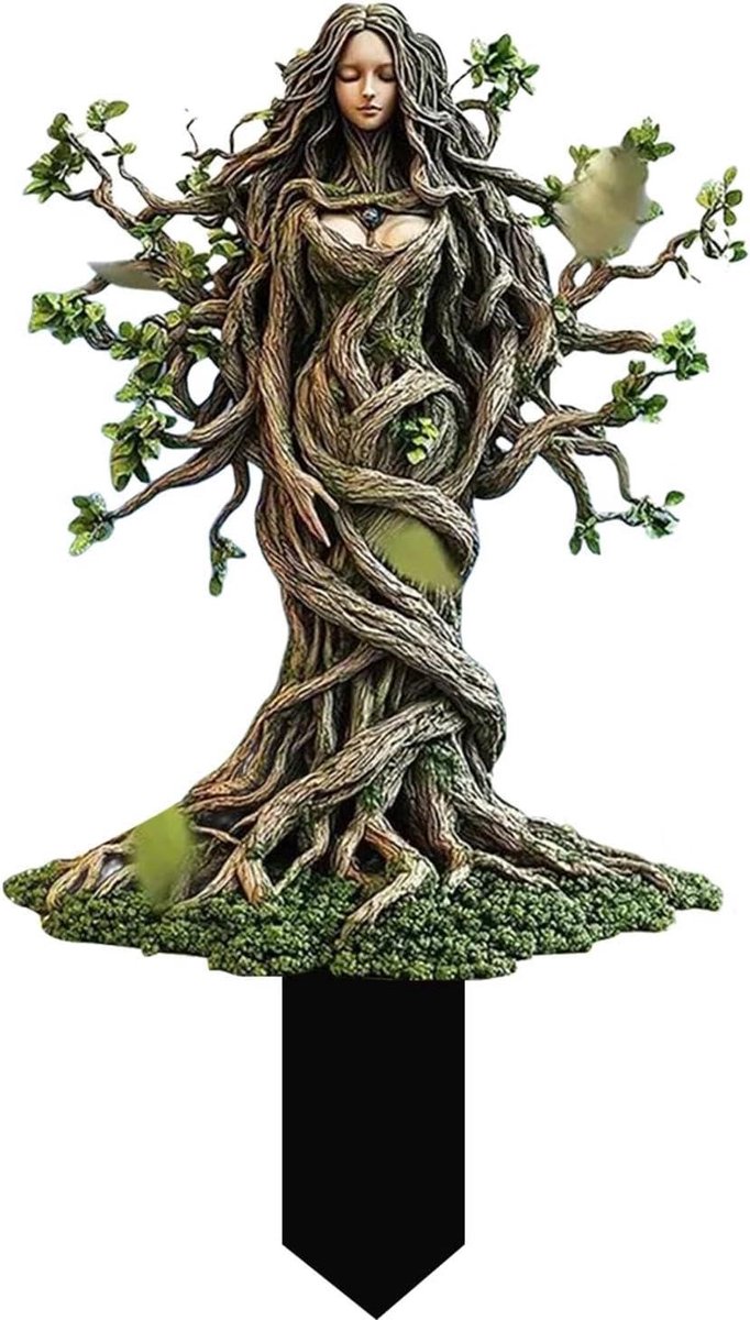 Tuinsteker Decoratie - Tuinpaal Decoratief - Tuin Verfraaien - Waterdicht Acryl - 37.5 x 28 cm - Meerkleurig