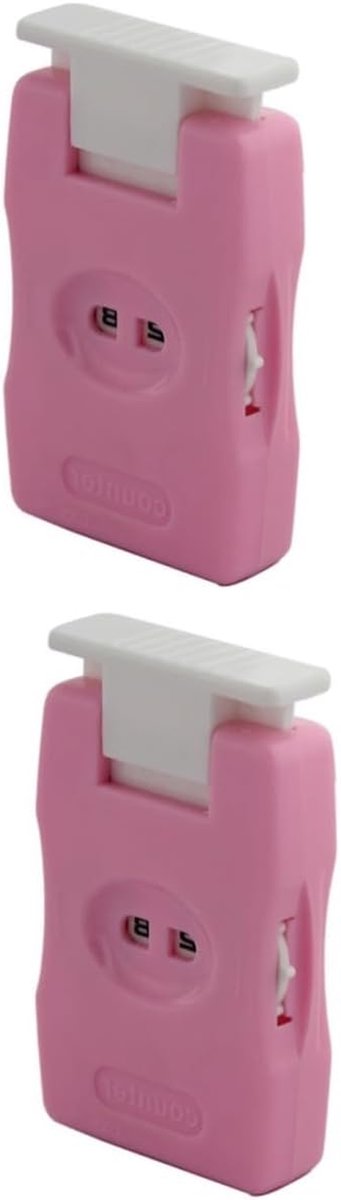 Haaknaalden Teller - Breigereedschap Stekenteller - Handwerk Bijhouden - Mechanische Clicker - 7 x 4.3 x 2 cm - Roze