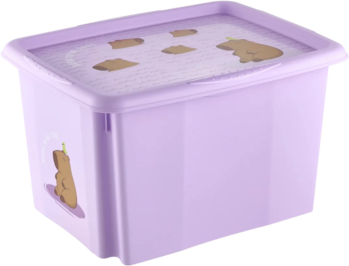 keeeper opbergbox Karolina Capybara, 30 liter, soft purple, 35x45x27 cm