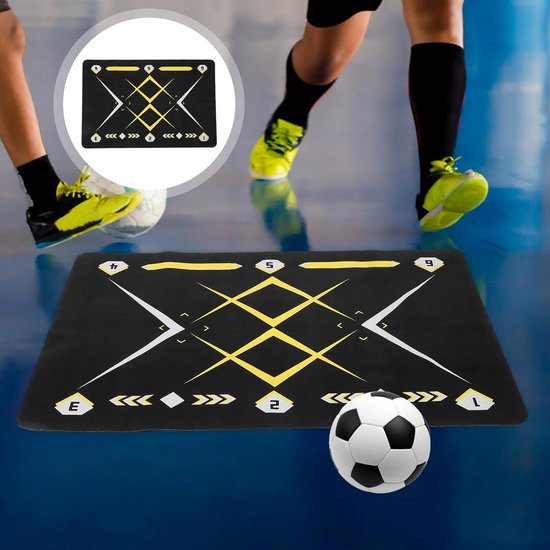 Voetbal Trainingsmat - Oefenmat Voetbal - Balcontrole Verbeteren - Antislip Geluidsisolatie - 120x80 cm - Meerkleurig — afbeelding 2