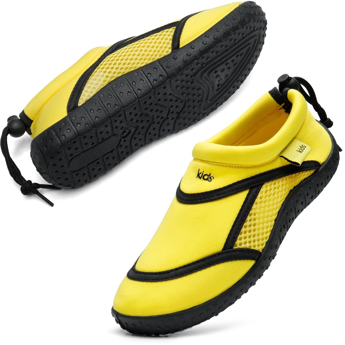 SnelShoppen - HKR Waterschoenen voor jongens en meisjes, ademende badschoenen, zwemschoenen, maat 31 EU, geel, perfect voor strand, zwembad, vakantie,