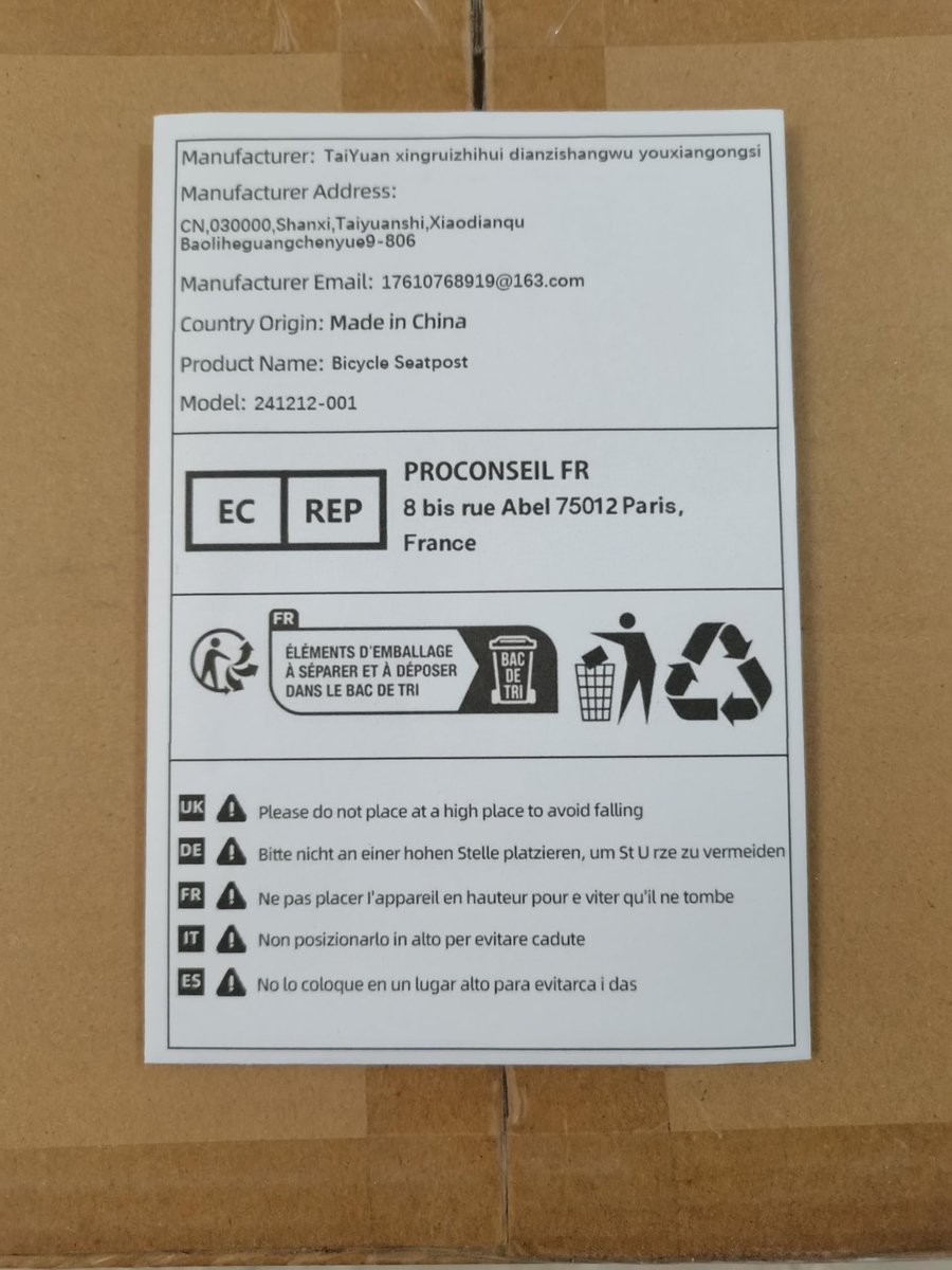 SnelShoppen - Opklapbare Zadelpen voor Fiets en E-bike - Verstelbare Zadelhouder 27,2 mm Diameter, 350 mm Hoogte - Ideaal voor Vouwfietsen, Stadsfiets
