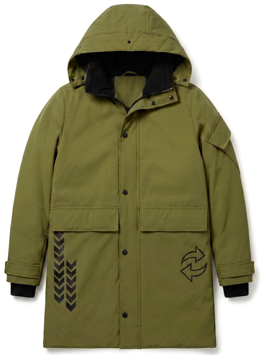 Lange Jas Heren - Winterjas Heren - LF9803 - Groen - Maat XS