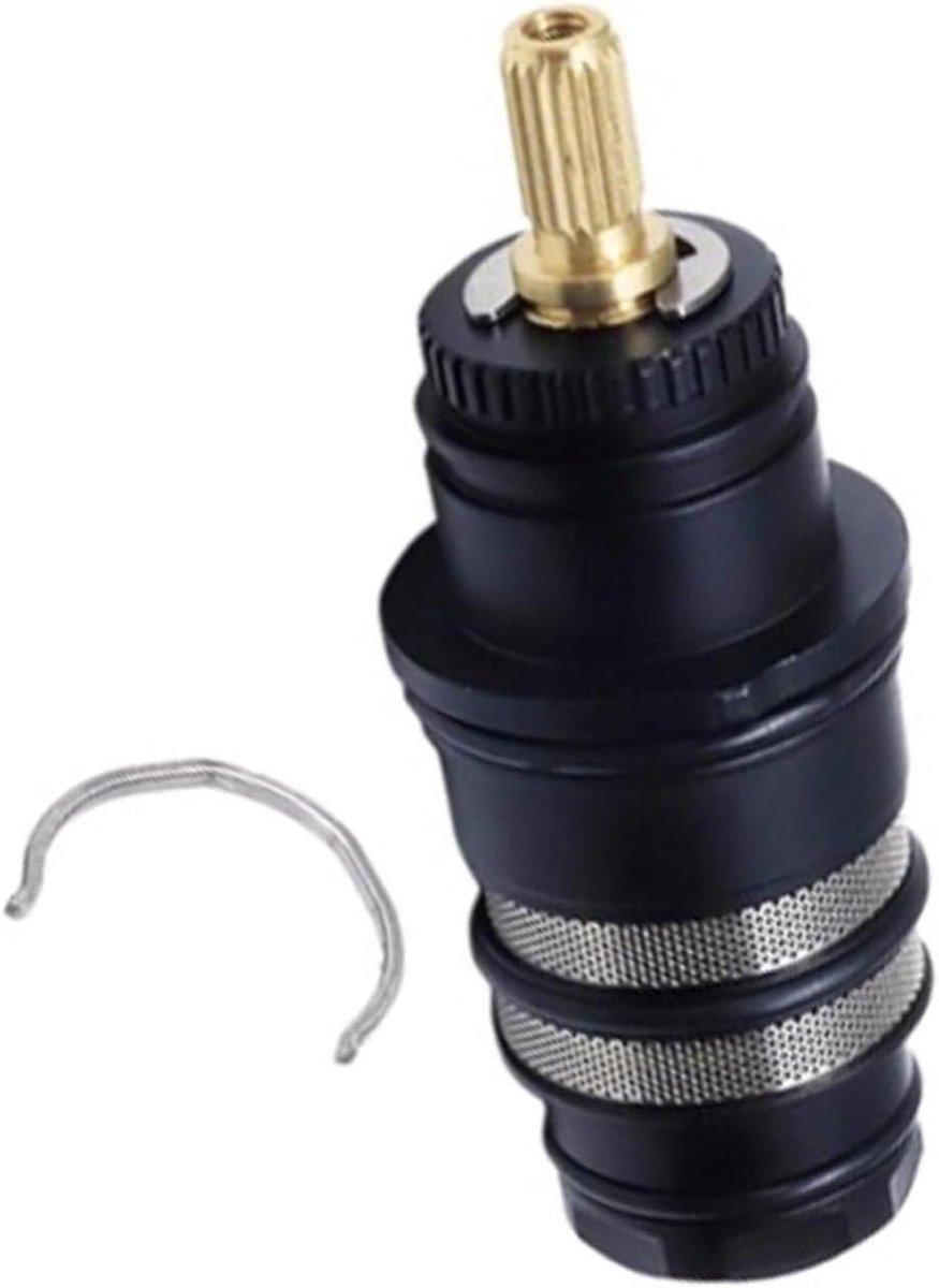 Thermostatische Cartridge - Temperatuurregelventiel Douchekraan - Stabiele Watertemperatuur - Messing Constructie - 8.9 x 3.2 cm - Messing