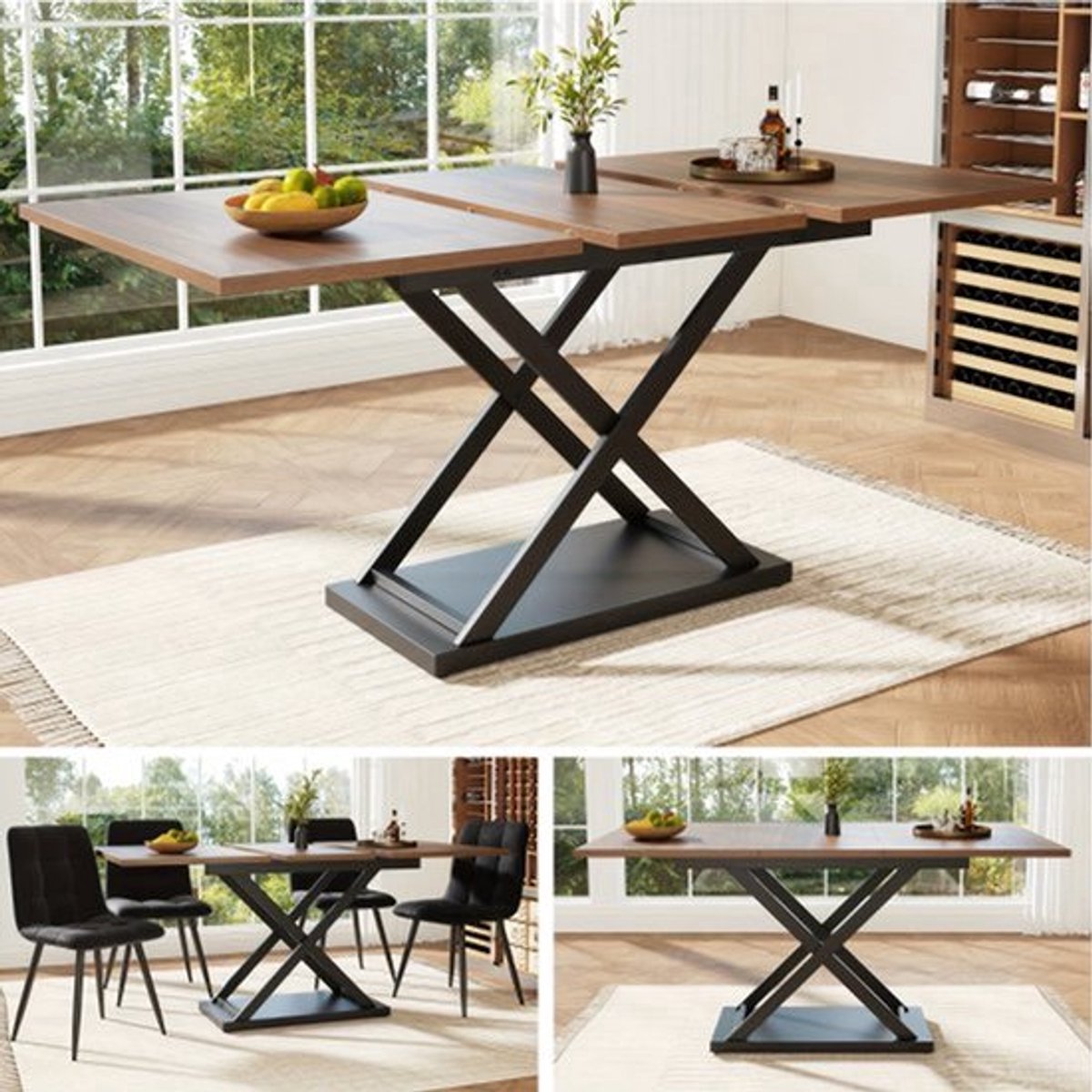Uitklaptafel – Klaptafel – Inklaptafel – Uitschuiftafel – Eettafel – Ruimtebesparend Ontwe