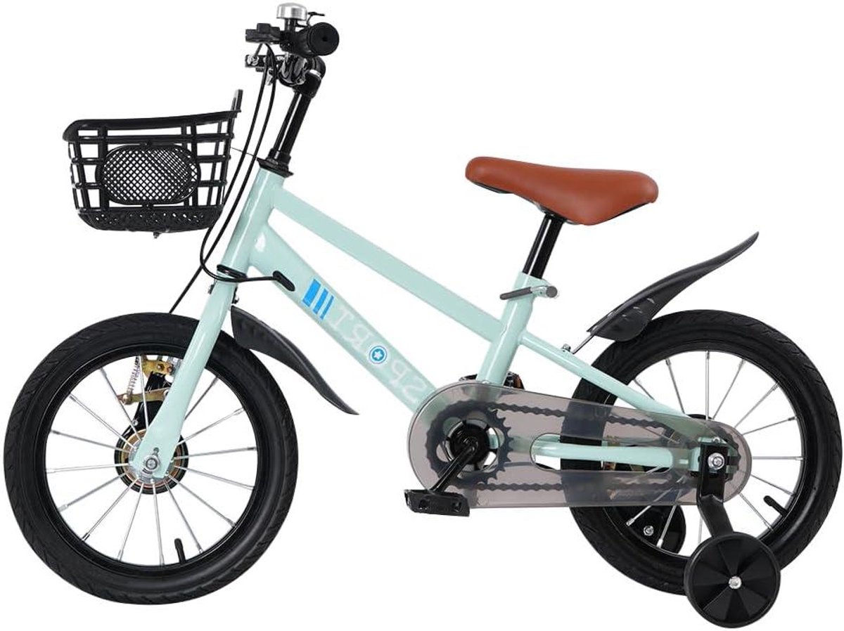 Kinderfiets - Loopfiets - Leren Fietsen - Zeer Sterk Stalen Frame - 16 inch - Hemelsblauw
