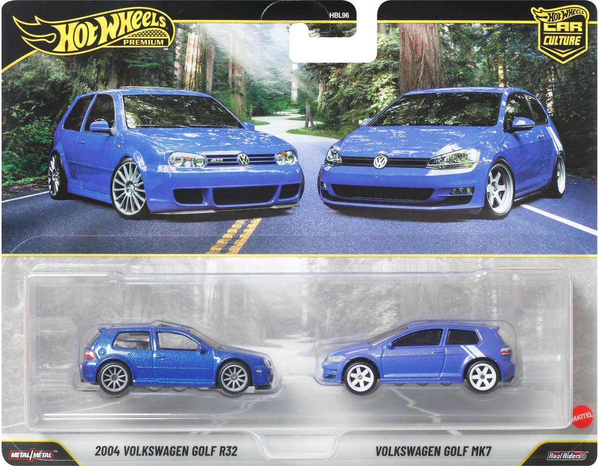 Hotwheels Premium Volkswagen Golf 2-Pack