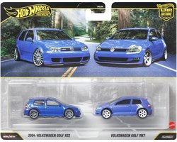 Hot Wheels Premium Car Culture Set van 2 - 2004 Volkswagen Golf R32 en Volkswagen Golf MK7
