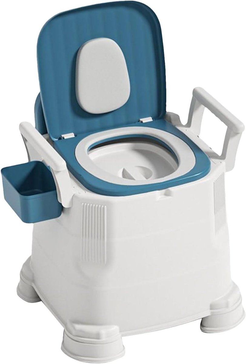Draagbaar Camping Toilet - Zindelijkheidspot Commode - Buiten Kamperen - Effectieve Geurbarrière - 44x15x15 cm - Wit