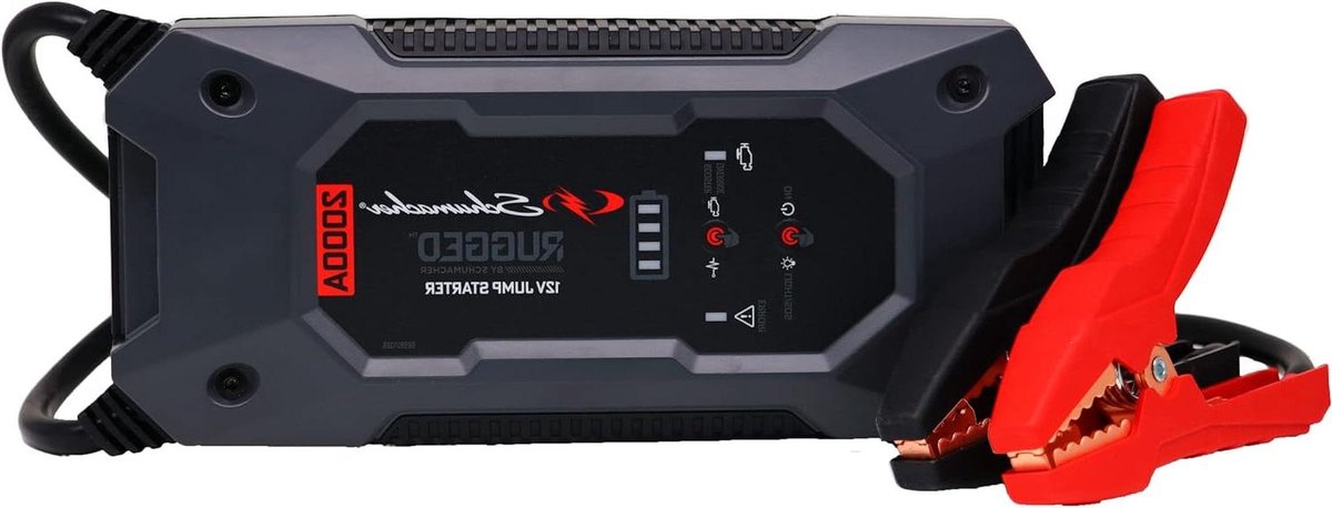 Accubooster Auto - Starthulp Lithium - Auto Starten - 2000A Kracht - Tot 8L Benzine 6L Diesel - Zwart