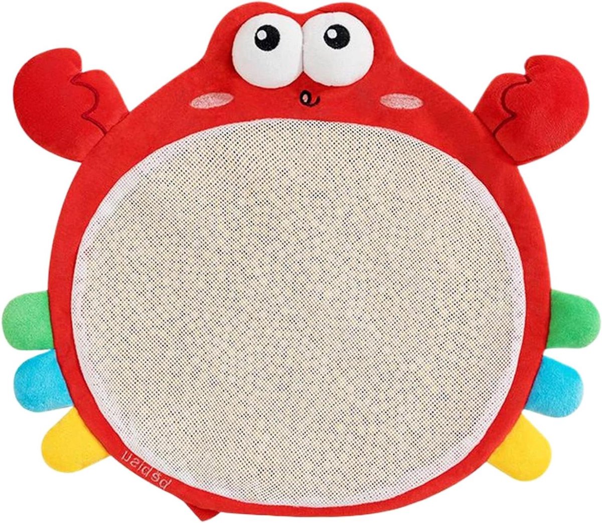 Krab Knuffelbal - Babyspeelgoed Zintuigen - Zintuiglijke Stimulatie - Milde Drukfeedback - 33 x 28 x 3 cm - Enkel kenmerk