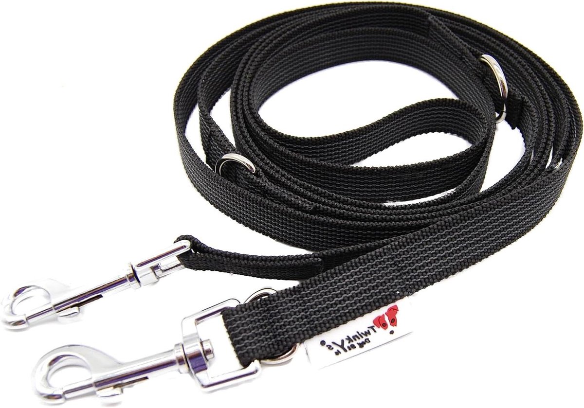 Hondenriem - Hondenlijn Trainingslijn - Hondentraining Wandelen - Antislip Rubber Grip - 3 Meter 20 mm - Zwart