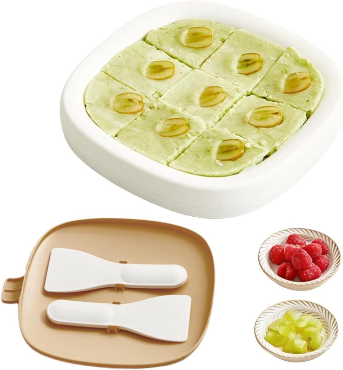 IJs Rol Machine - IJsmaker Dessert Maker - Zelf Desserts Maken - Voedselveilig Roestvrij Staal - 23x23x395 cm - Geel