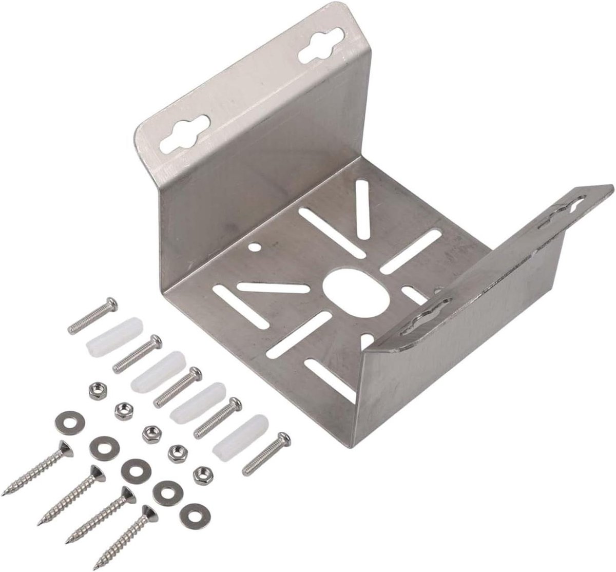 Hoekbeugel Beveiligingscamera - Muurbevestiging CCTV Houder - Apparatuur Monteren - Roestvrijstalen Constructie - 10 x 10 x 5 cm - Zilver