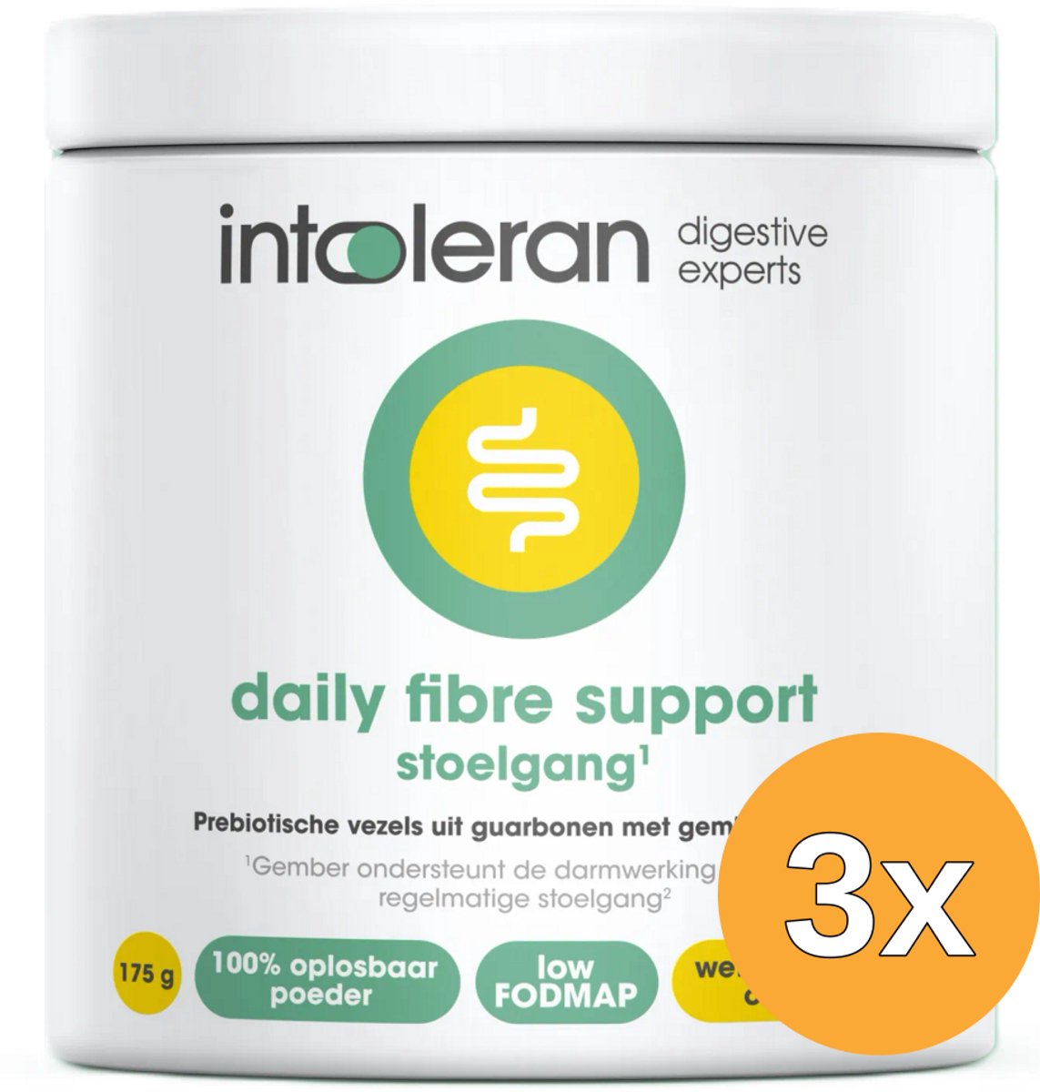 3x Intoleran Fibre Support Stoelgang Poeder (175 gr)