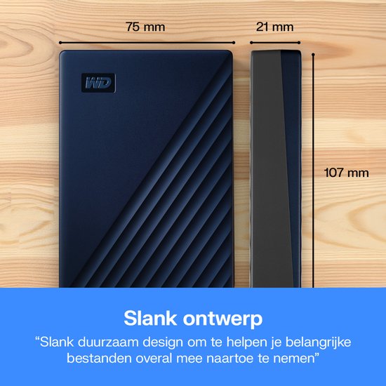 Western Digital My Passport - Compatibel met Mac - Externe Harde Schijf - Blauw - 4 TB van Merkloos — afbeelding 4
