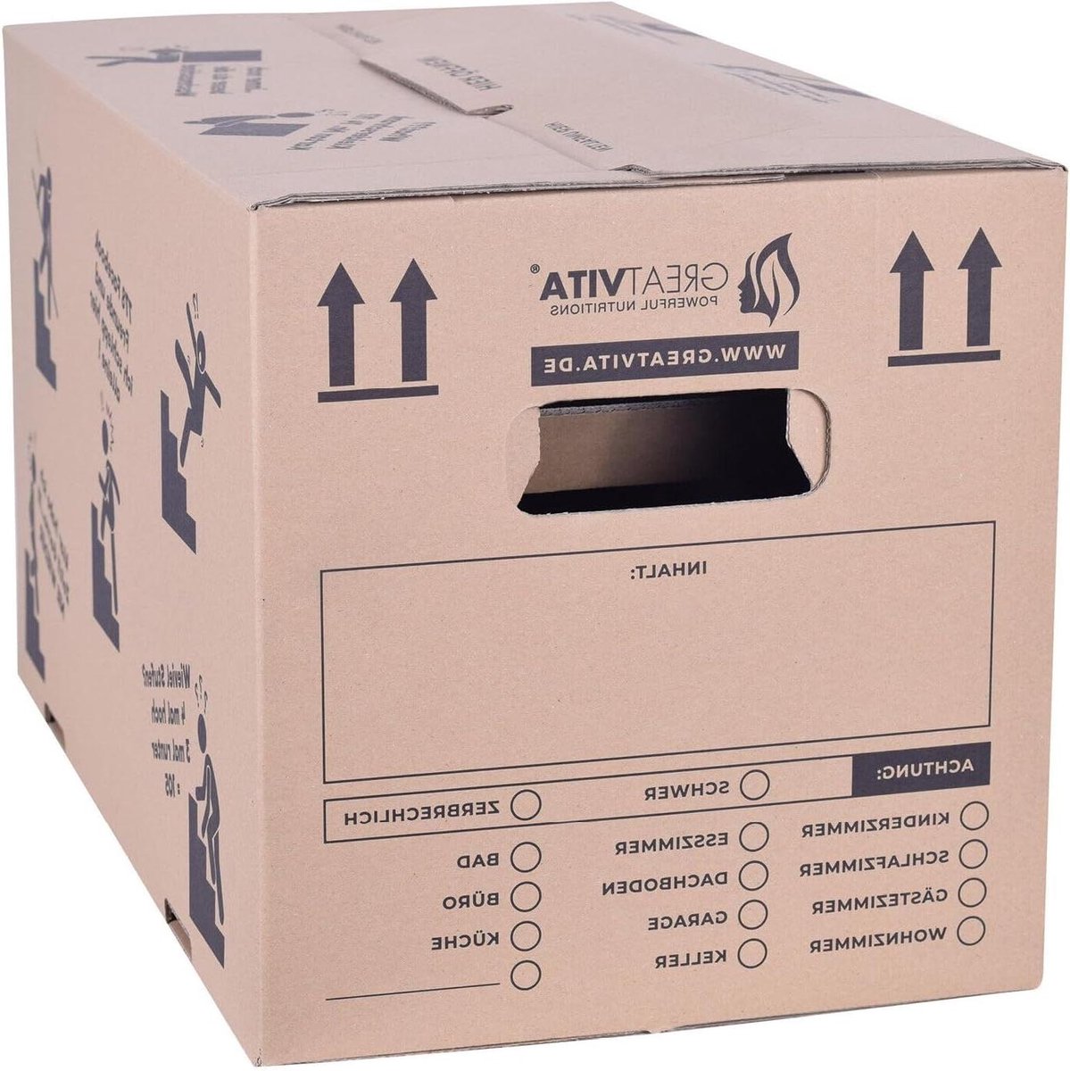 Verhuisdozen Karton - Boekendozen Aktendozen - Verhuizen Opslag - Extra Stabiel Dubbel Golfkarton - 600 x 330 x 350 mm