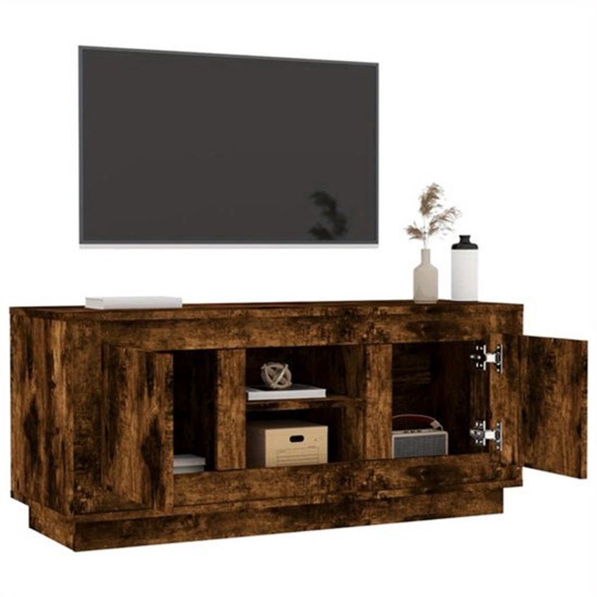 Tv-meubel – Tv-kast – TV-standaard – Entertainmentmeubel – Mediameubel – Smokey Eiken – 10