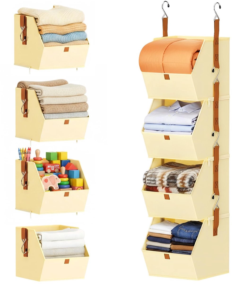 Dailygoods - Vouwbare Hangende Kleding Organizer - 4 Laags Opbergruimte voor Kleding