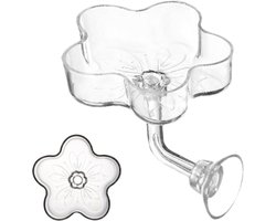 Aquarium Voederbak - Vis Voederhouder - Net Voeren - Anti-verstrooiing Systeem - 6 x 6 x 4 cm - Transparant