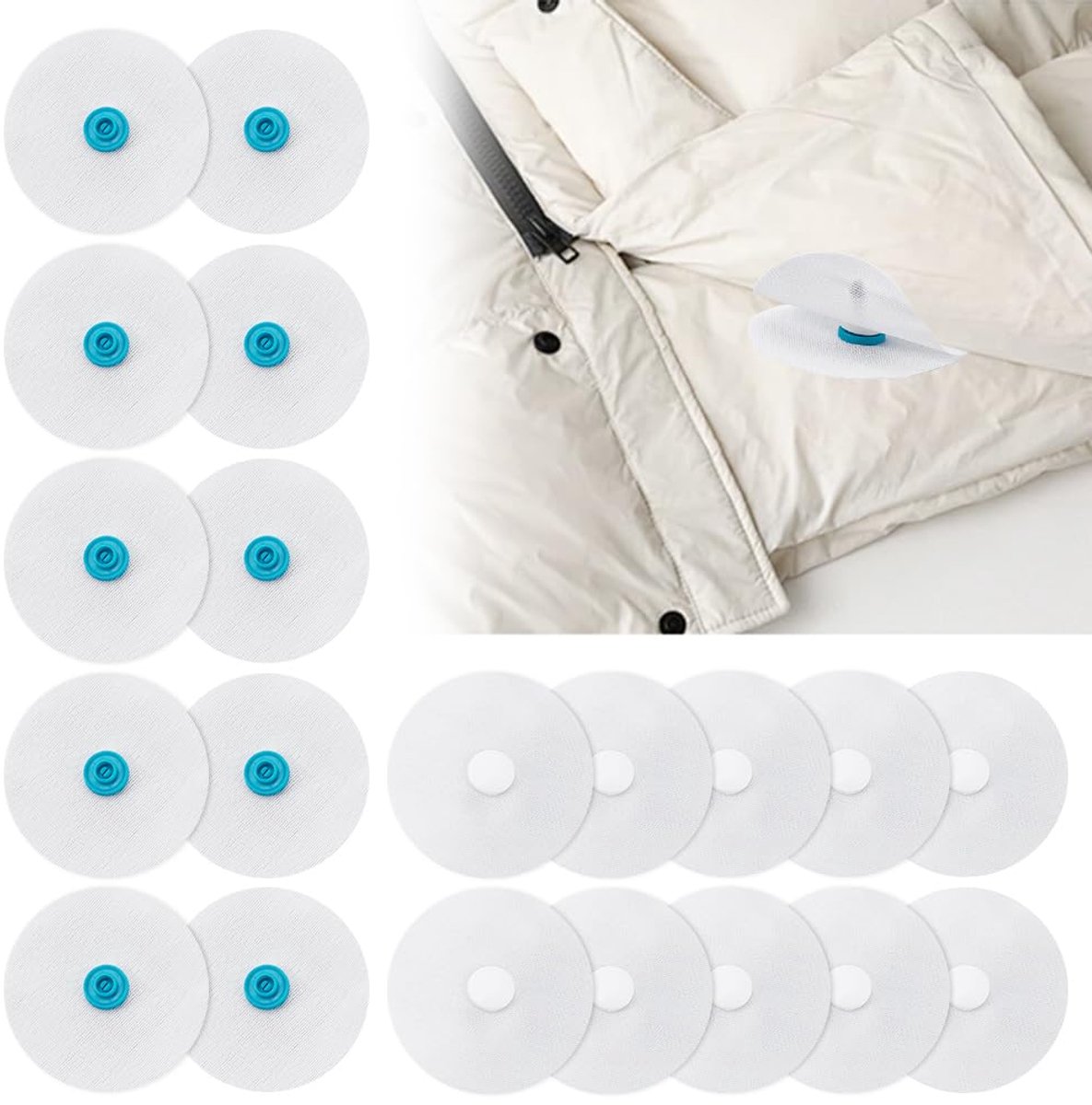 Dailygoods - Plastic Dekbedovertrek Clips 16 Paar - Bevestigingsmiddelen voor Handwerk