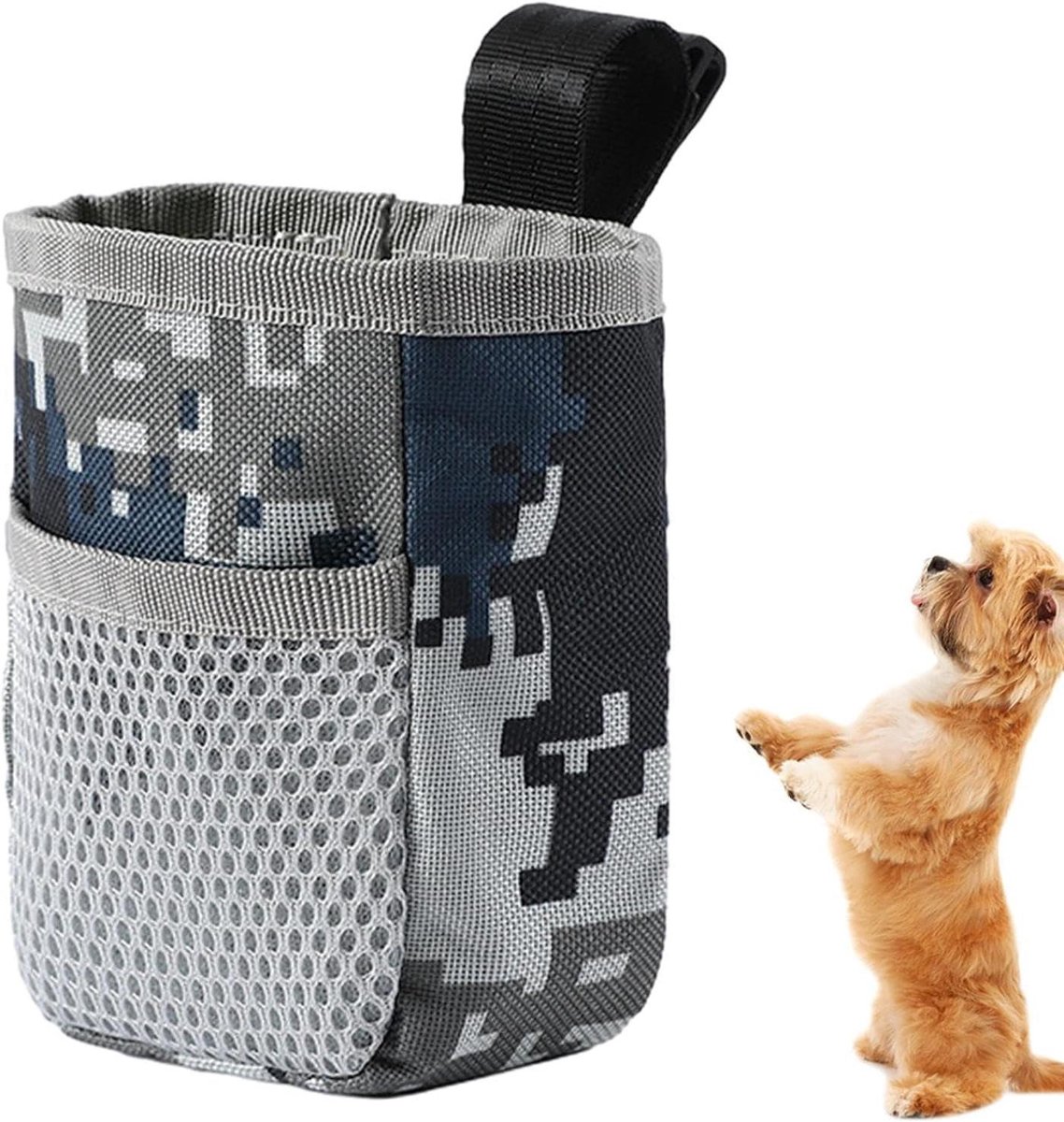 Hondensnacktas - Trainingspouch - Honden training - Waterdicht Oxford materiaal - 17 x 129 cm - Zwart