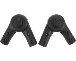 Verstelbare Kinderwagen Duwstangen - Kinderwagen Connectoren - Kinderwagen Reparatie - Hoogwaardig Kunststof - 112 cm - Zwart