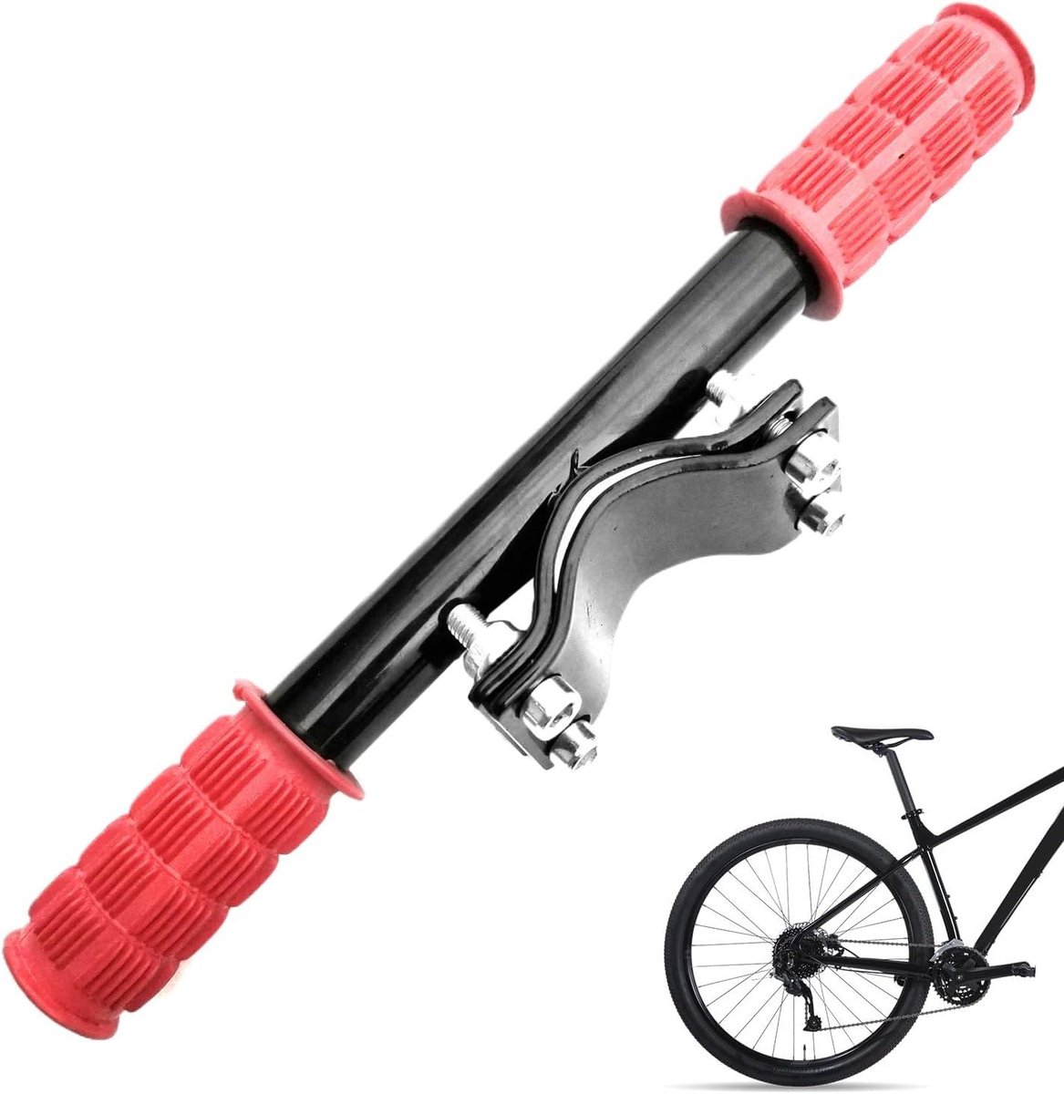 Fiets kinderzitje handvat - Fietshandgreep rug - Veilig fietsen - Ergonomisch ontwerp - 25-3 cm diameter - Zwart