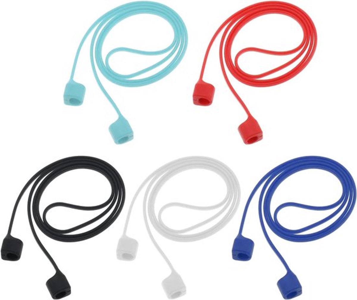 Magnetische Siliconen Draadloze Headset Nektouw Sport Lanyard - Anti-Verlies Accessoires - AirPods 1 2 Pro - Hoofdtelefoon - 5 Kleuren - 70 cm.