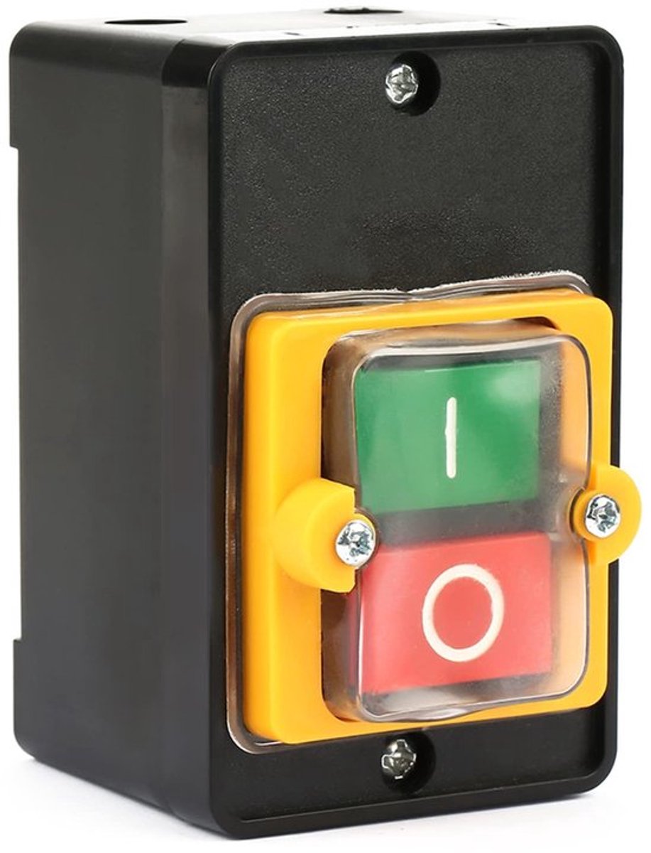 - Motor Start Stop Schakelaar - Drukknop voor Mechanische Controle - 3-Phasen Schakelaar - Geschikt voor Diverse Elektrische Toepassingen