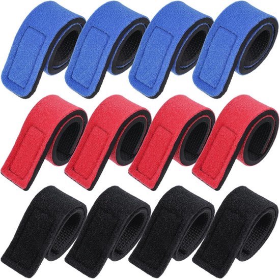 Vishengel Banden - 12 Stuks - Verstelbare Klittenband - Strapping Wrap - Hengelsport artikelen - Hengel Bevestigingsriemen - Hengelsport accessoires - 24.5 x 3 cm - Universeel - Herbruikbare - Voor hengel organiseren — afbeelding 2