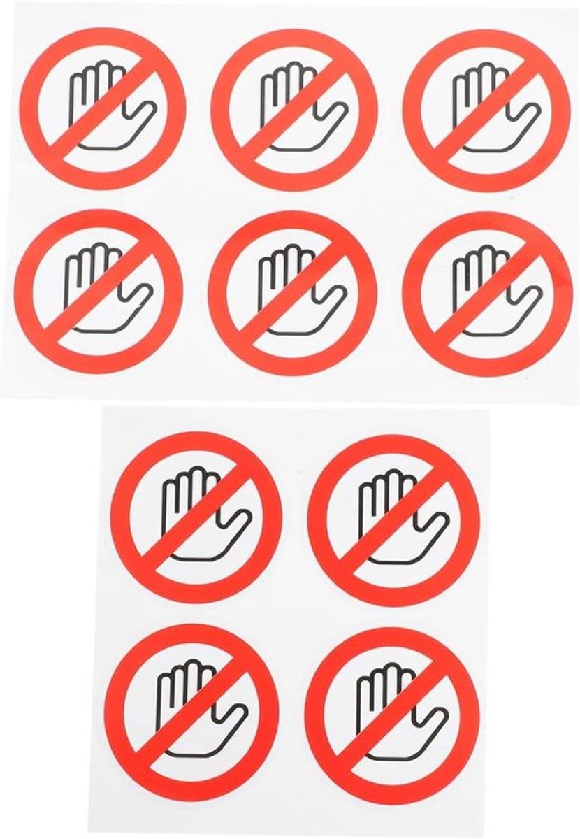 Waarschuwingsstickers 10 stuks voor gereedschapskist 5 cm zelfklevend vinyl Gevaarlijke apparatuur