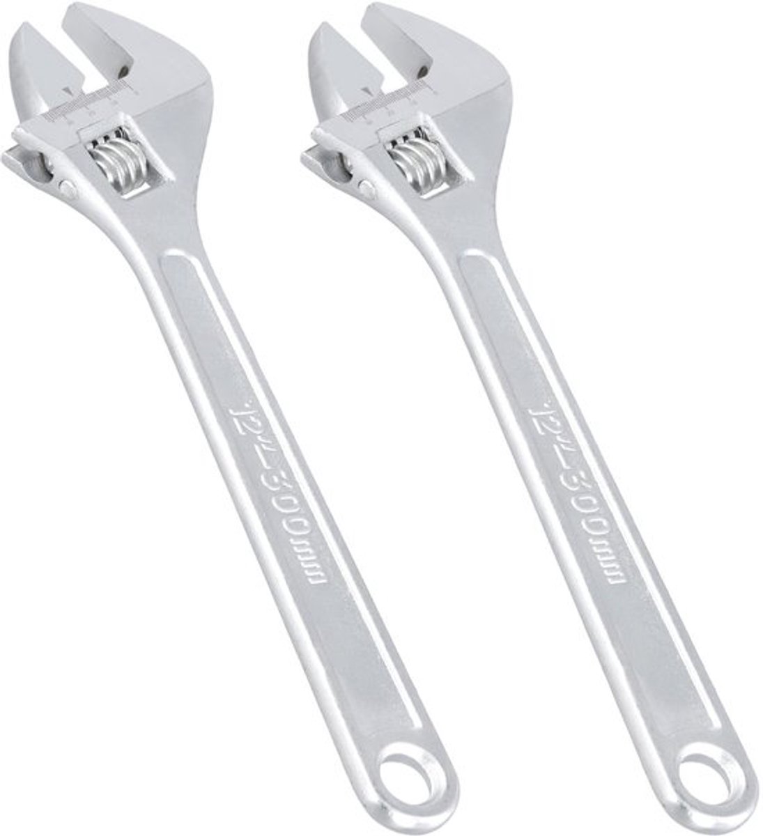 Moersleutel 12 Inch - Verstelbare Sleutel - 2 Stuks - Brede Kaak Opening 0-33mm - Duurzaam 45# Staal - Professionele Gereedschap