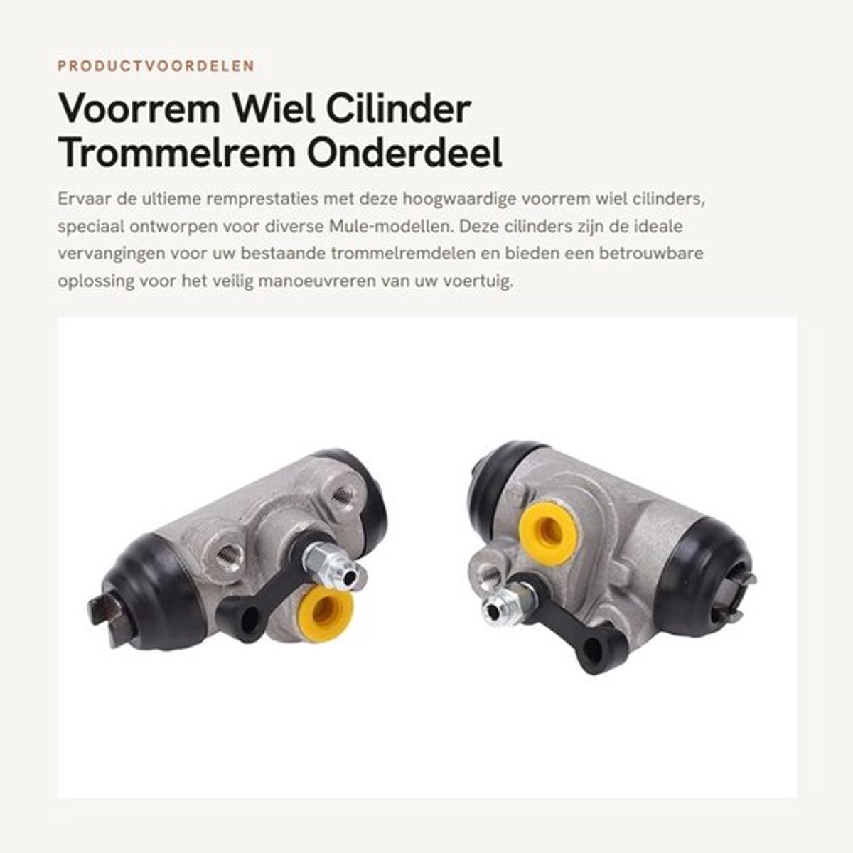 Voorrem Wielcilinder - 1 Paar Links/Rechts - OE-nummer 43092 1057 - Gietijzer/Aluminium - Trommelrem Onderdelen - Maximale Betrouwbaarheid - Remcilinder