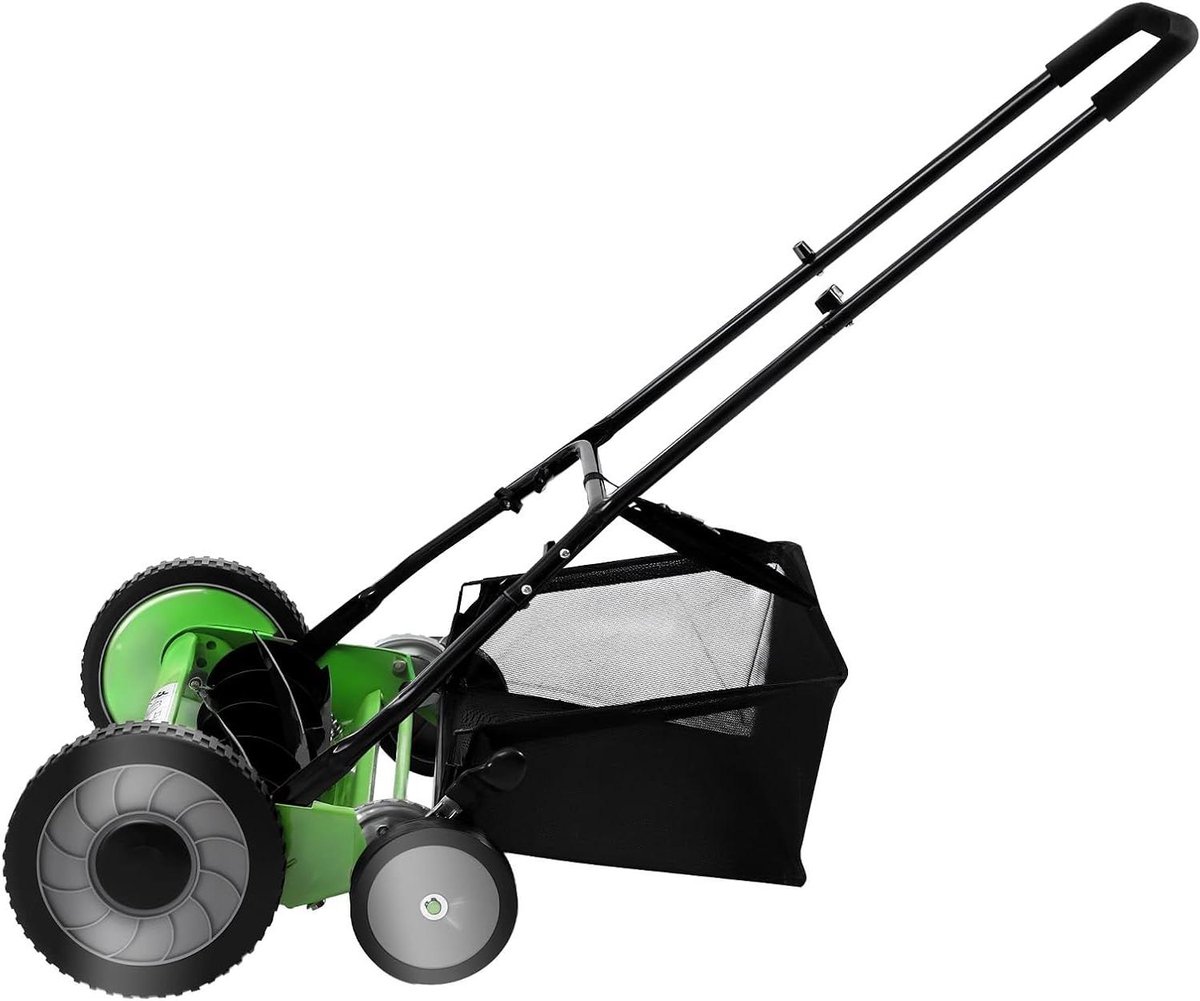 Handgrasmaaier - Spindelmaaier - Gazon Onderhouden - Stille Werking - 60 cm maaibreedte - Groen